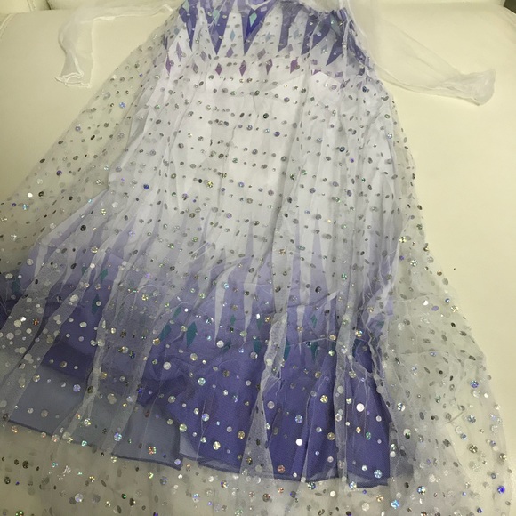 Frozen Elsa Costume Dress Sparkly Gown - Picture 4 of 6